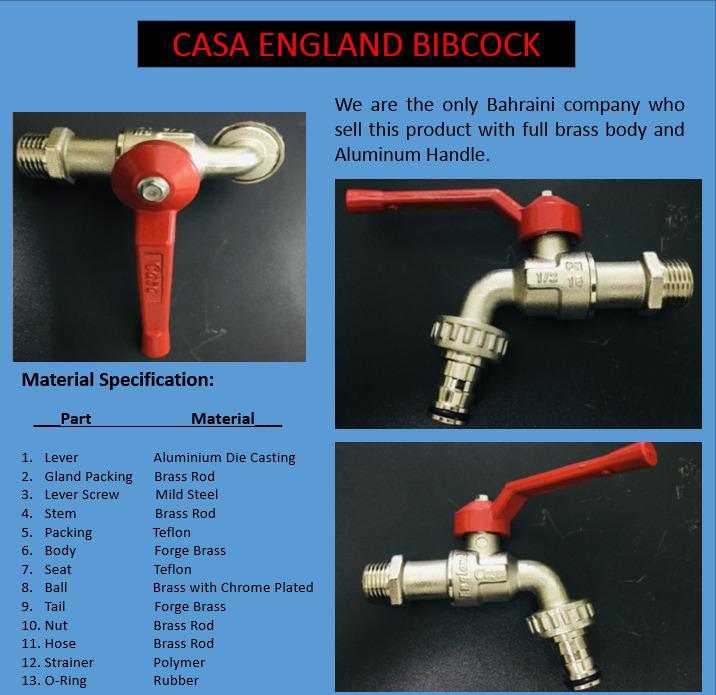 Casa England Brass Chrome Plated Bibcock with Aluminium Handle — view 2 of 8